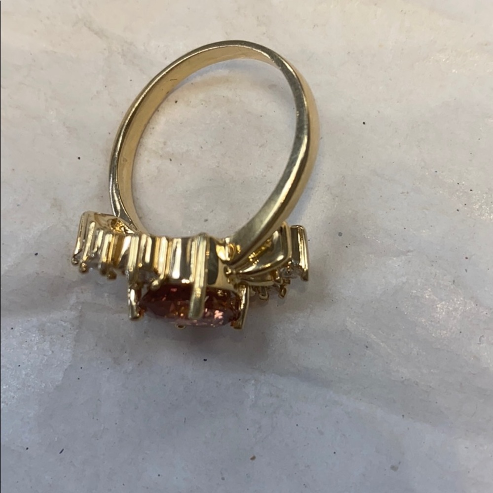 Pink Tourmaline 14K Solid Diamonds Ring - Picture 5 of 7